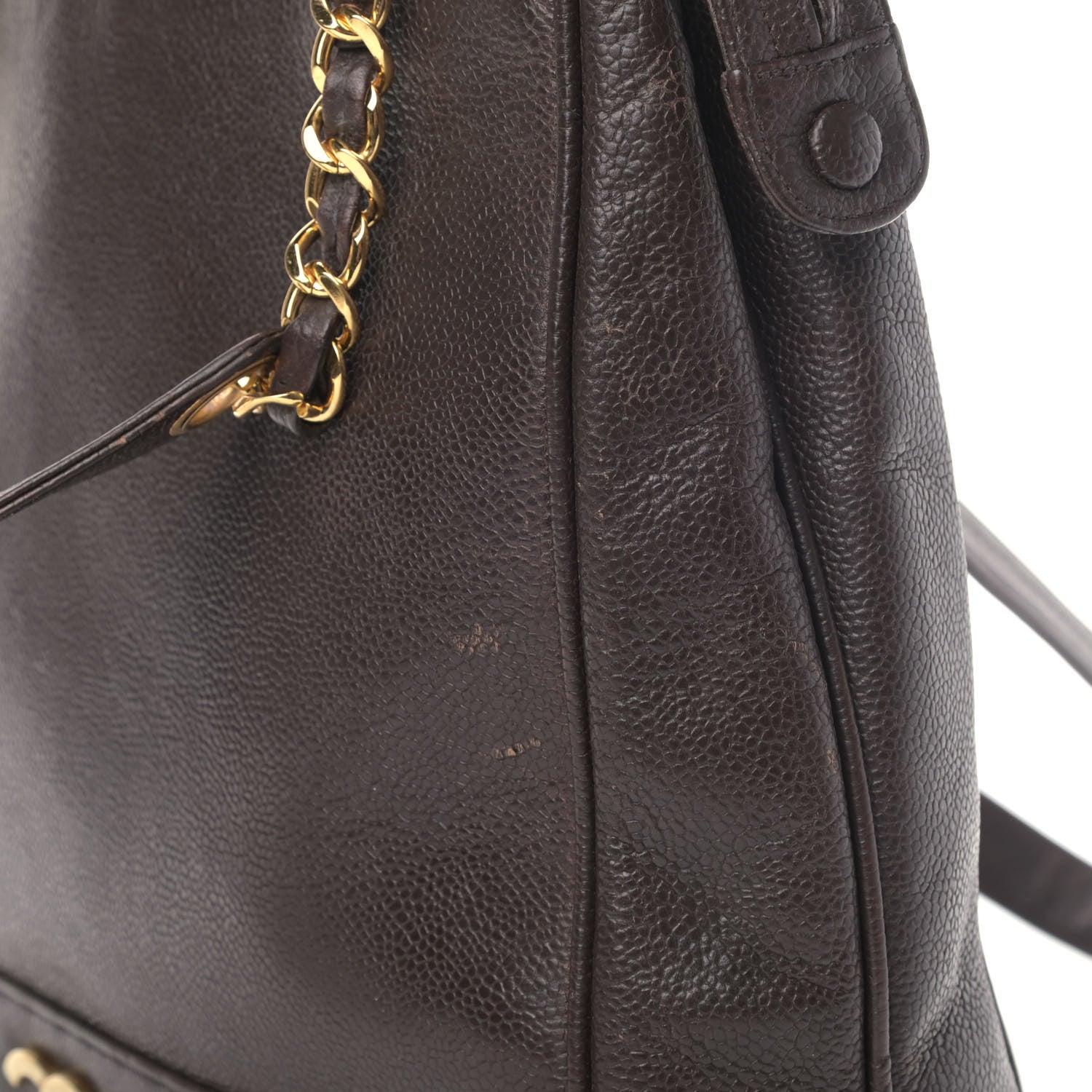 Chanel Caviar CC Shoulder Bag Dark Brown 9 of 11