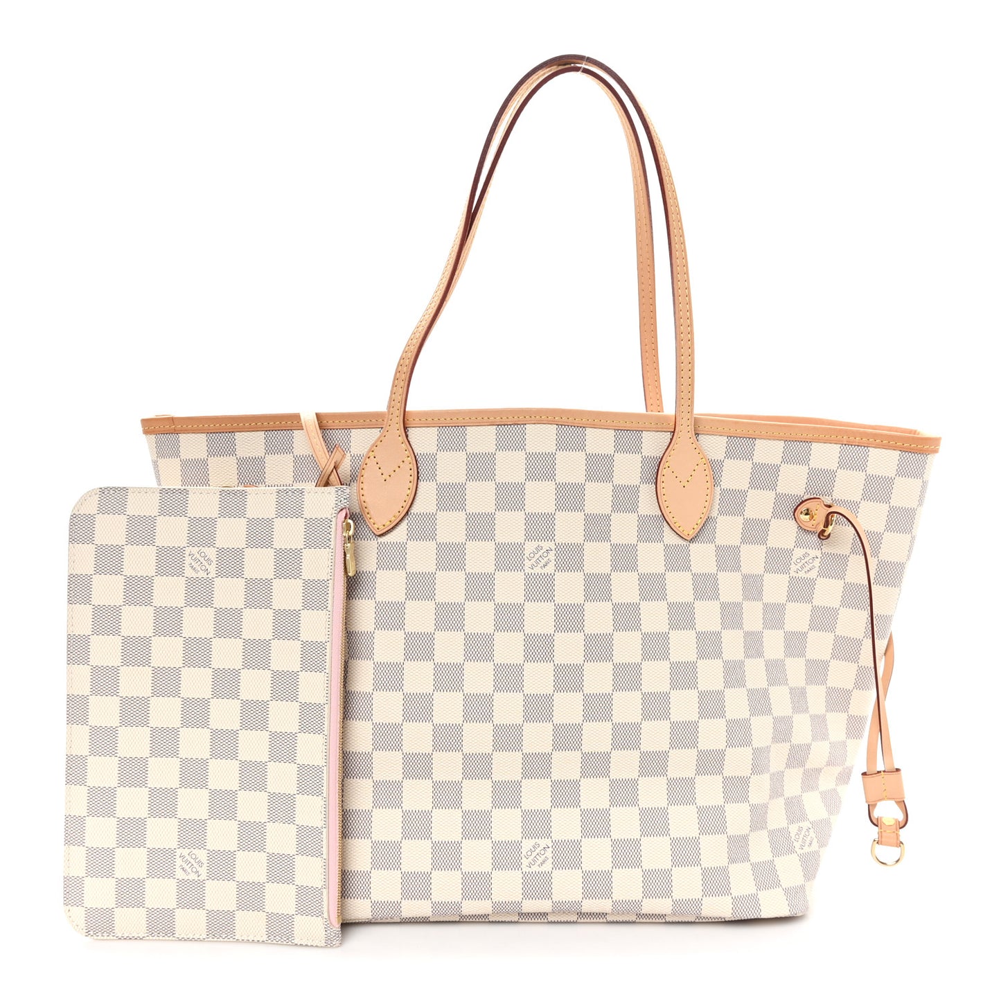 Damier Azur Neo Neverfull MM Rose Ballerine