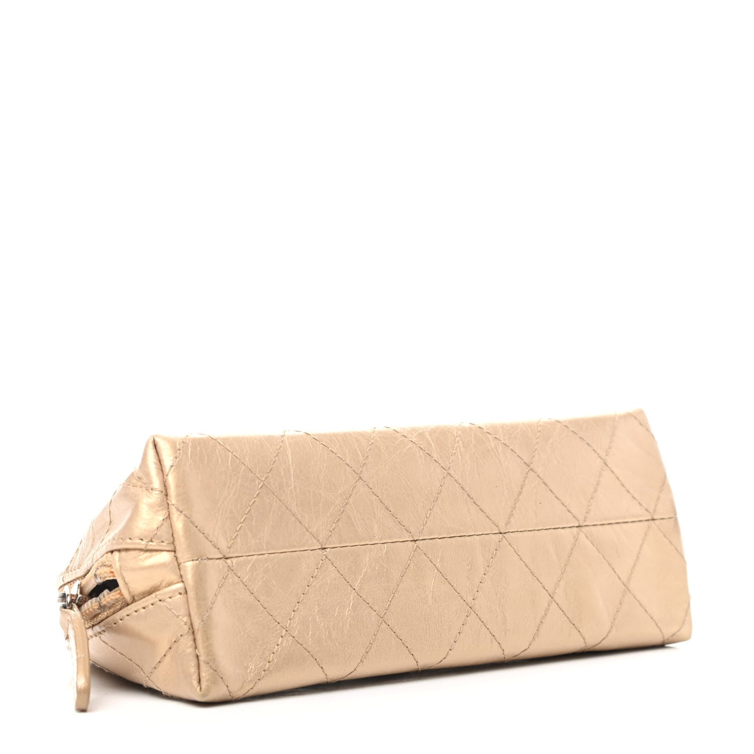 Chanel Metallic Aged Calfskin Quilted Palette Cosmetic Case Gold 4 of 9