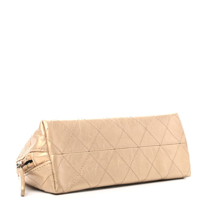 Chanel Metallic Aged Calfskin Quilted Palette Cosmetic Case Gold 4 of 9