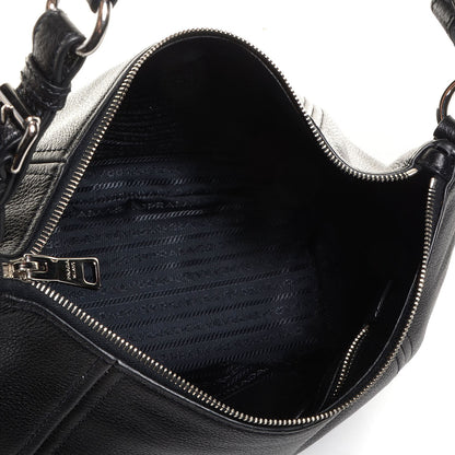 Prada Vitello Phenix Hobo Nero Black 6 of 10