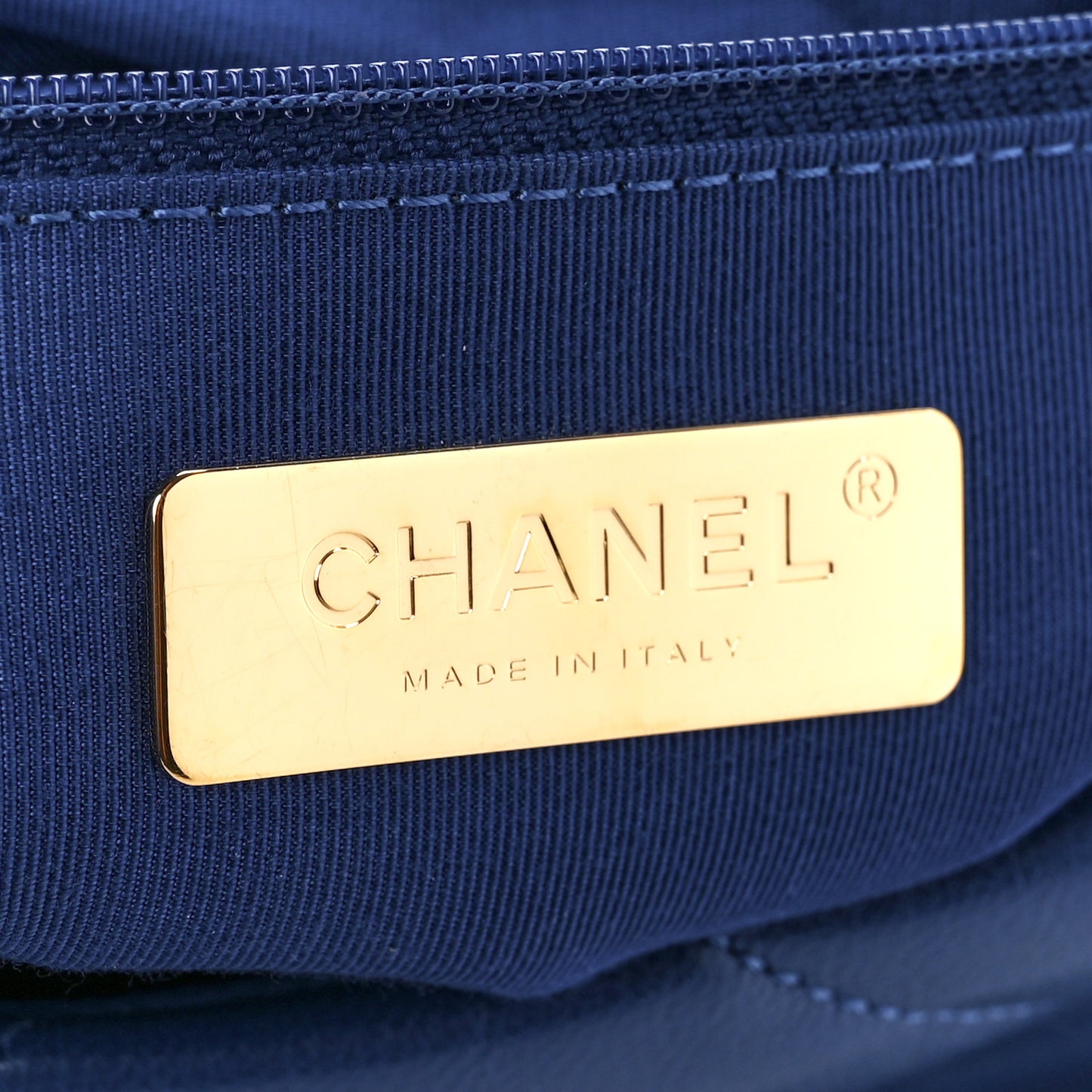 Lambskin Quilted Medium Chanel 19 Flap Blue
