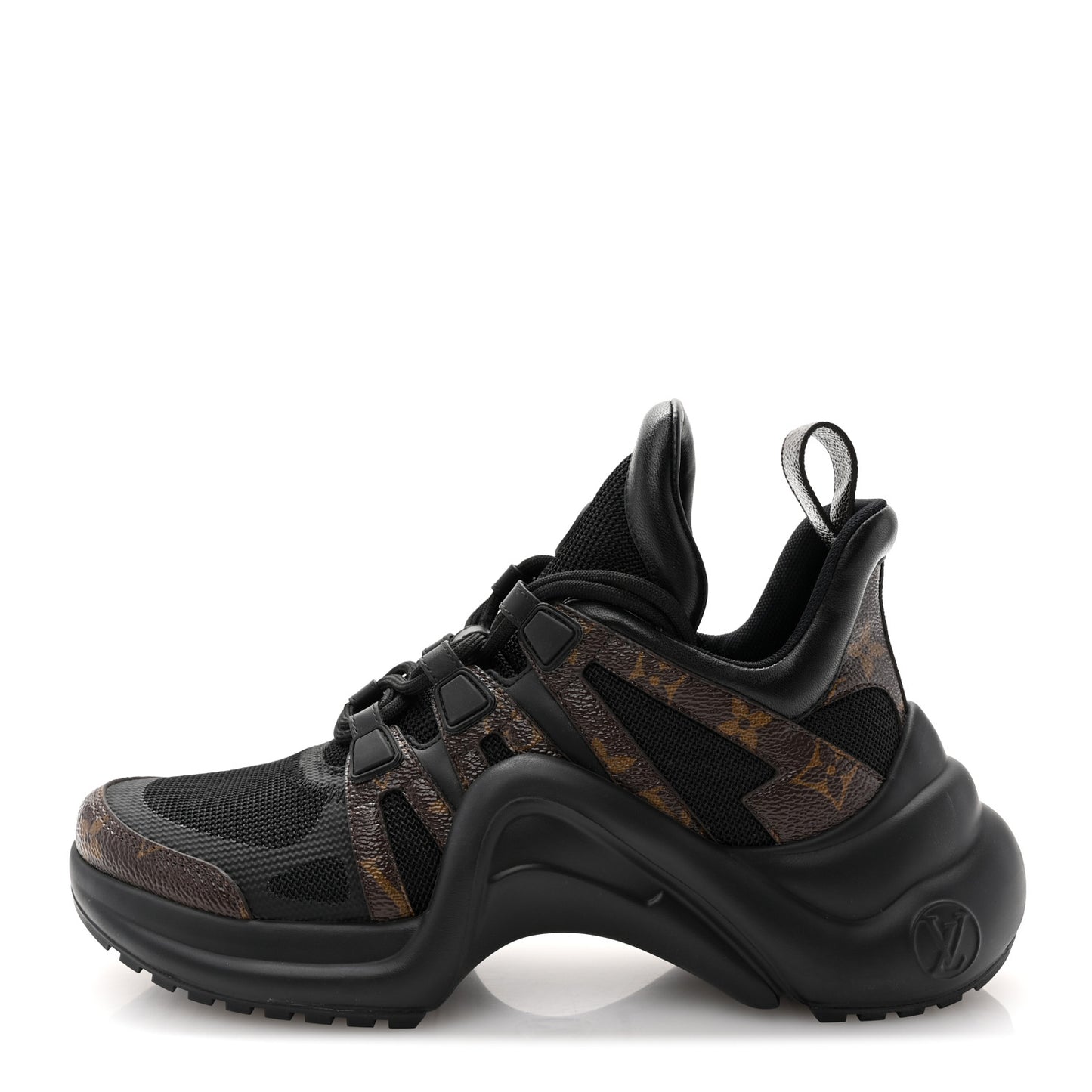 Calfskin Patent Monogram LV Archlight Sneakers 38 Black