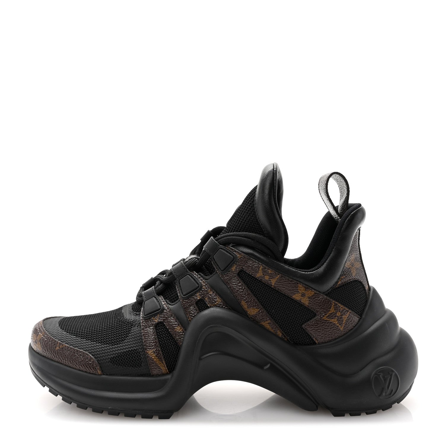 Louis Vuitton Calfskin Patent Monogram LV Archlight Sneakers 38 Black 1 of 9