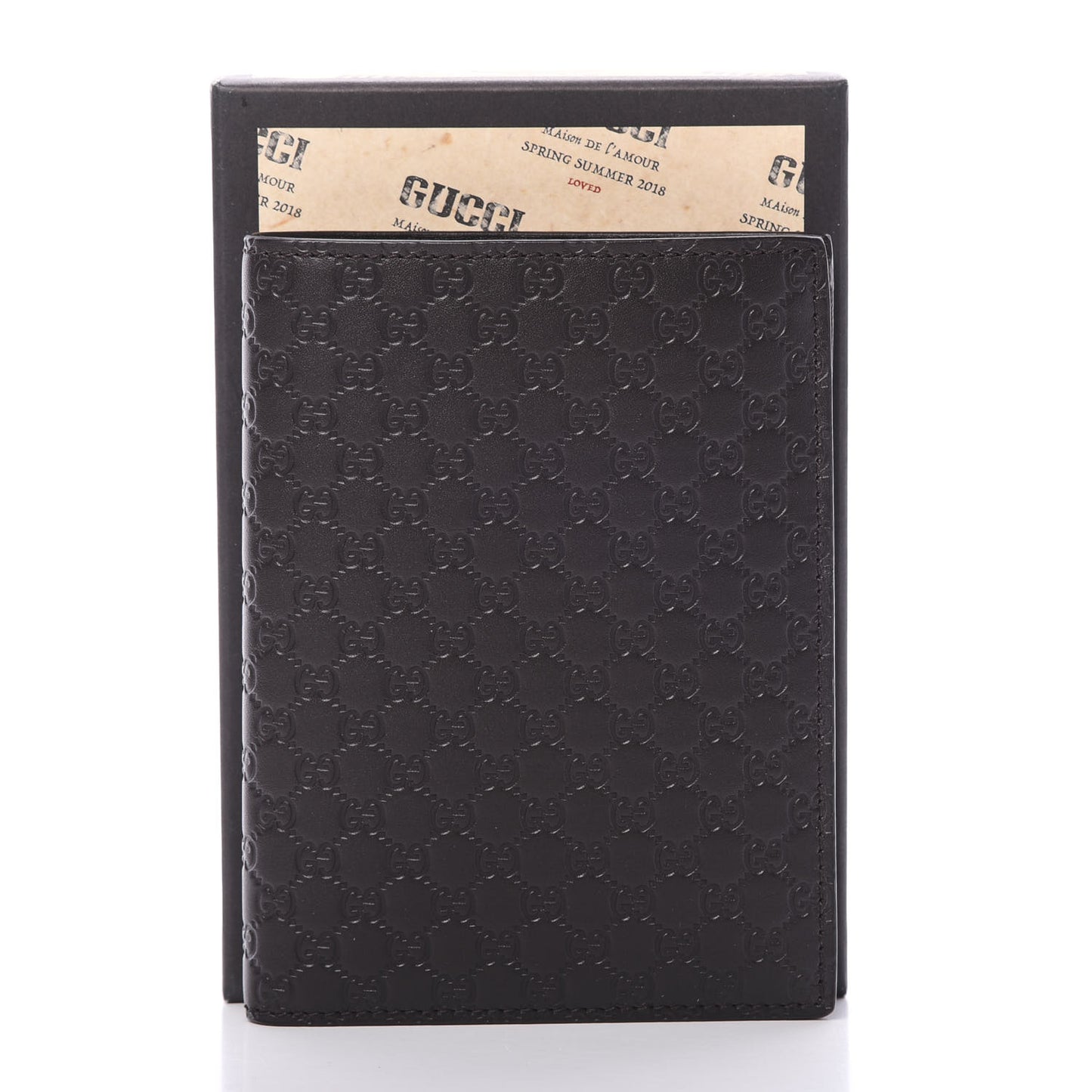 Microguccissima Passport Case Black