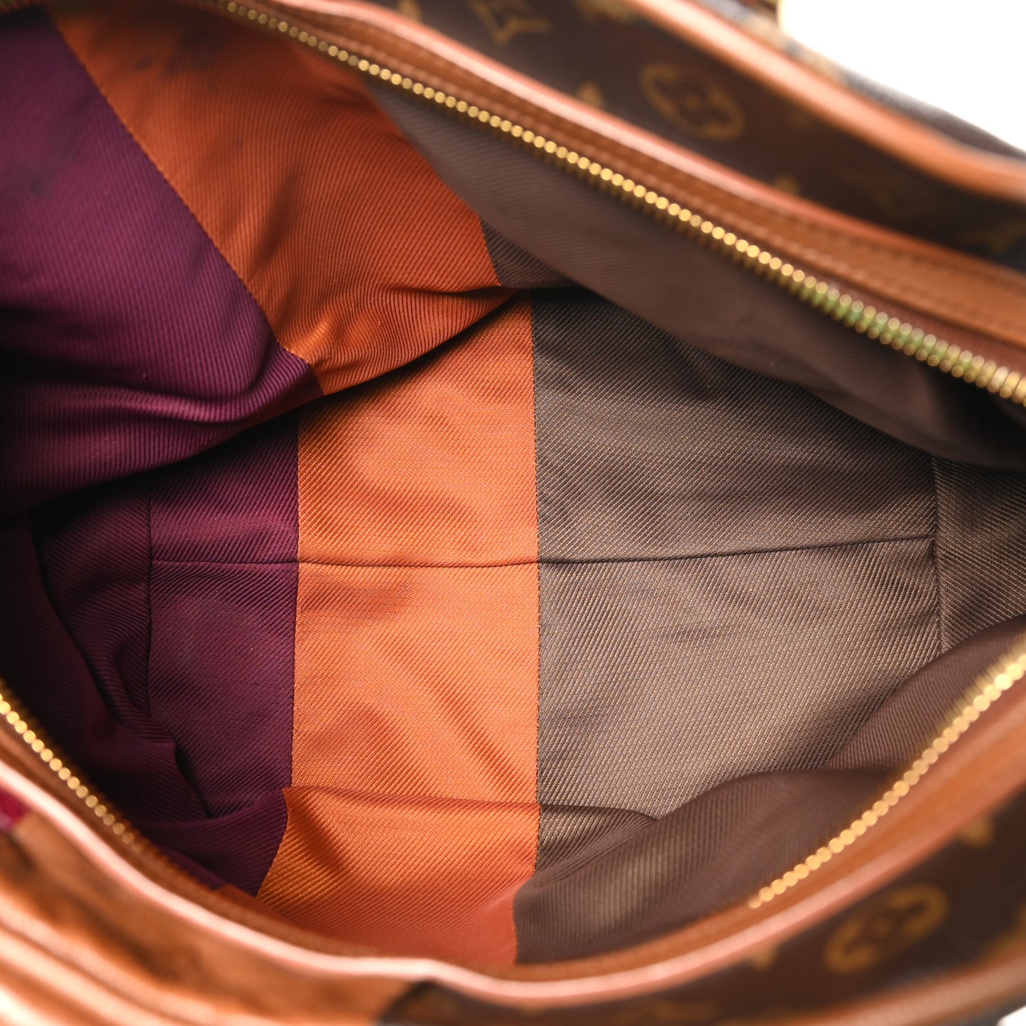 Monogram Stripes Medium Bag Bordeaux