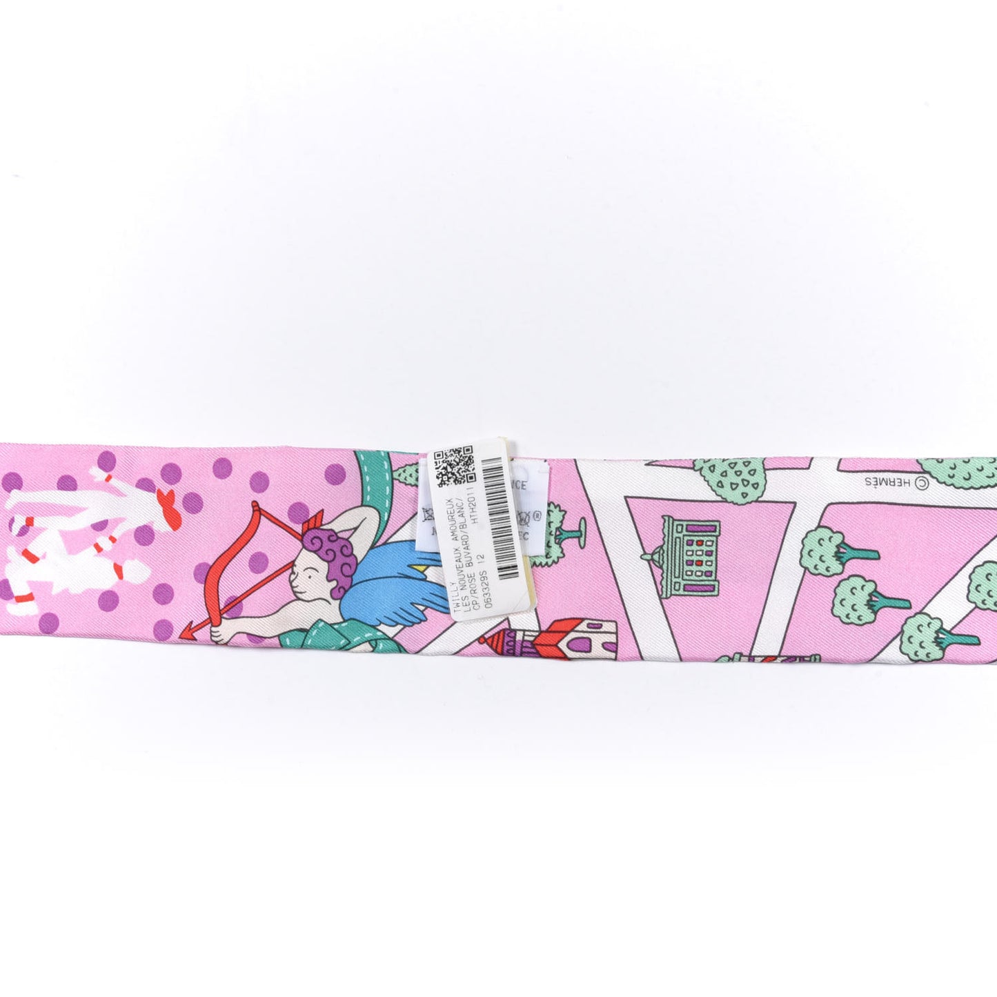 Silk Les Nouveaux Amoureux de Paris Twilly Rose Buvard White Vert