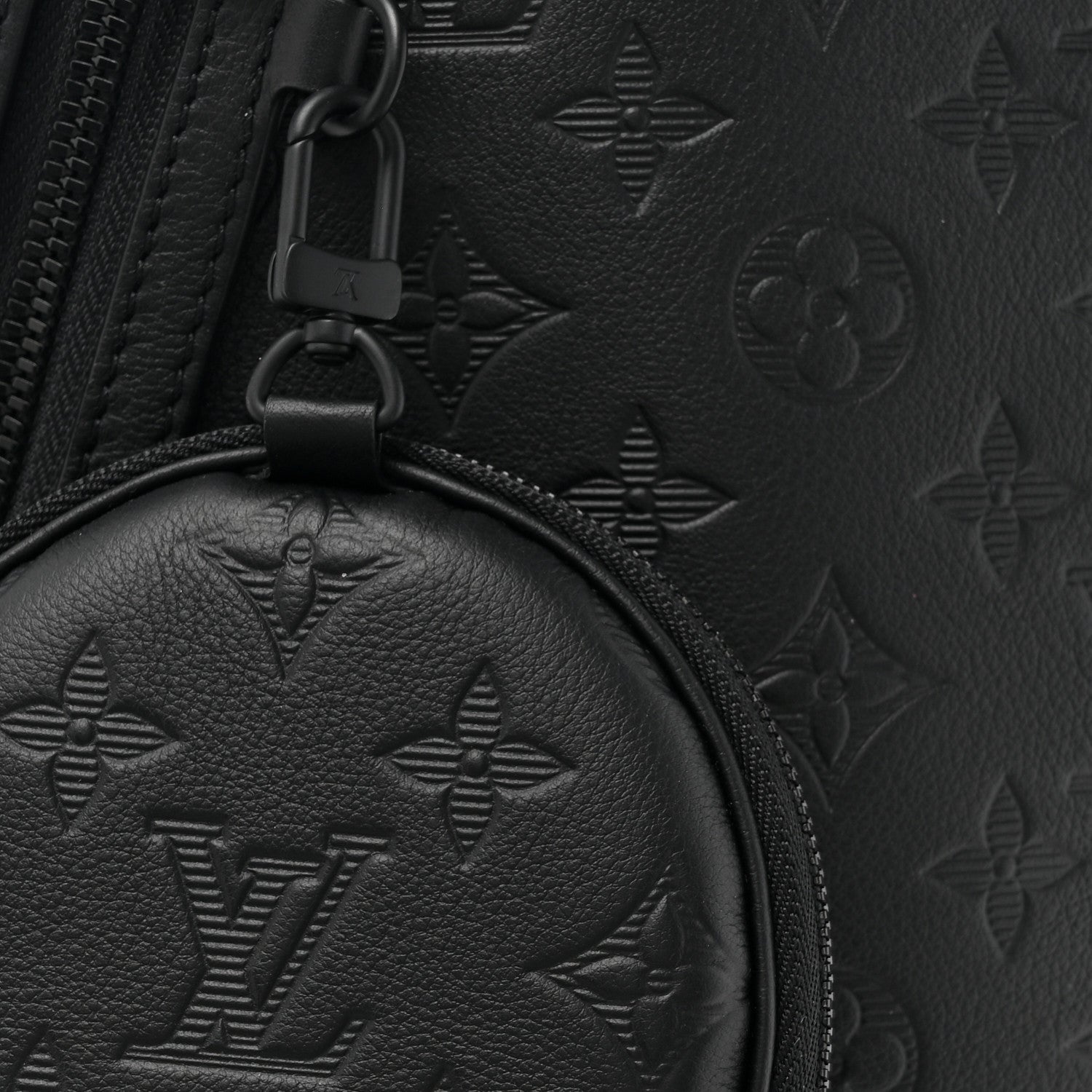 Louis Vuitton Calfskin Shadow Monogram Duo Slingbag Black 8 of 10