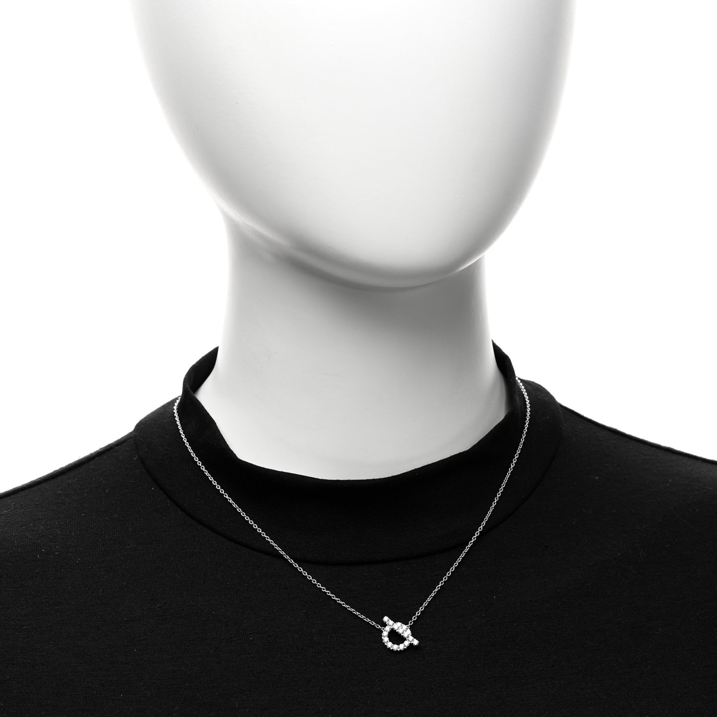 18K White Gold Diamond Finesse Pendant Necklace