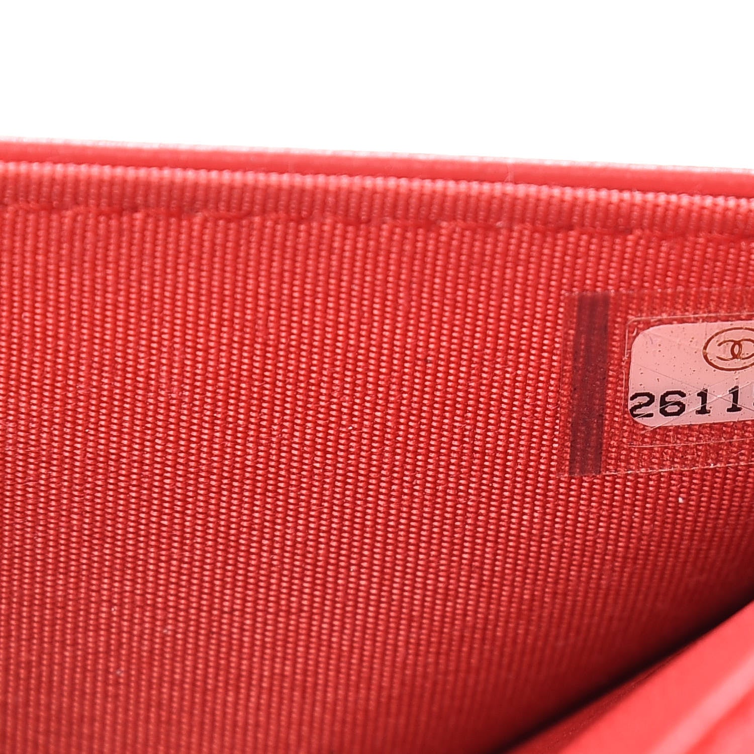 Chanel Lambskin Chevron Quilted Studded Wallet On Chain WOC Light Red 8 of 15