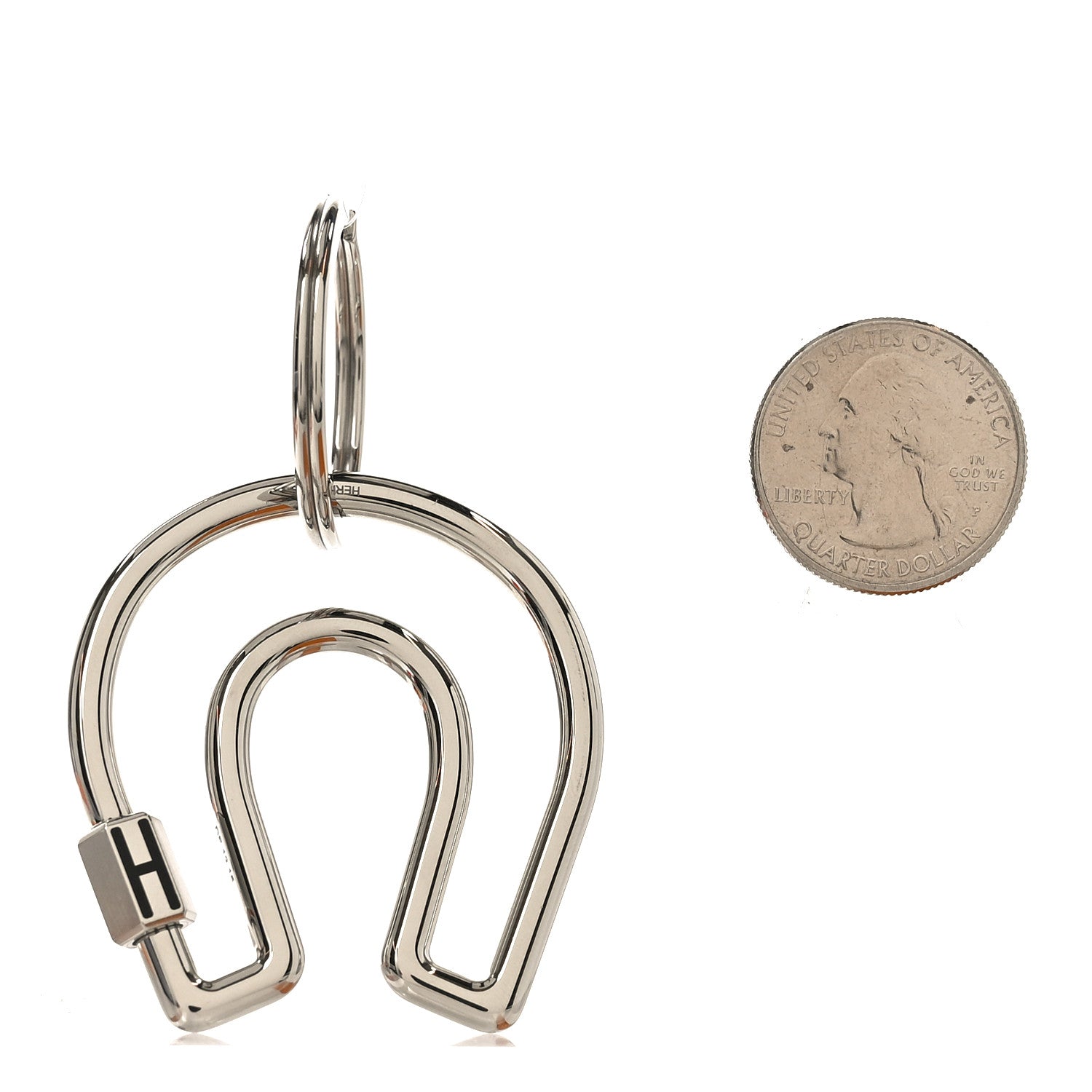 Hermes Stainless Steel Fer a Cheval Key Ring 2 of 5