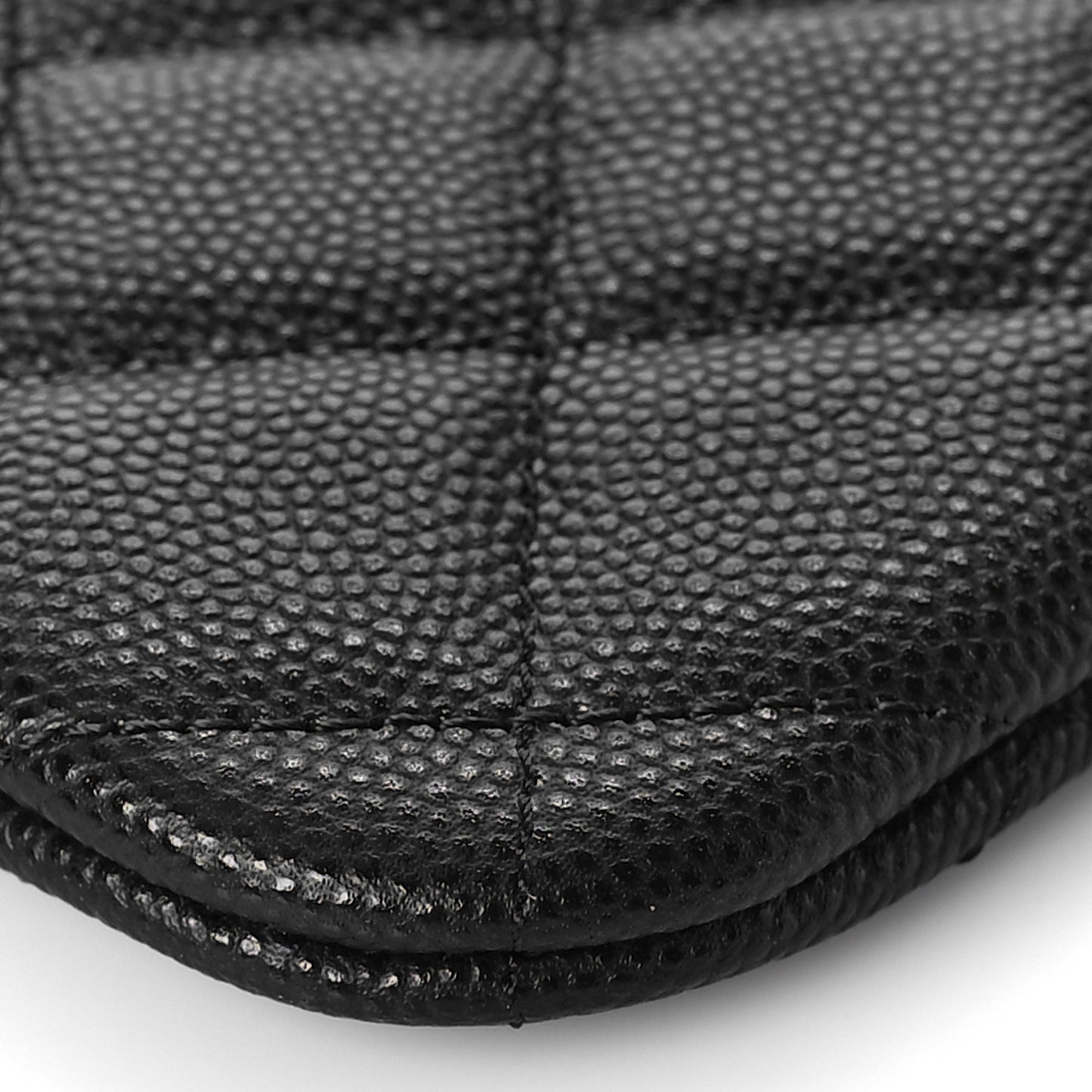 Caviar Quilted Small Cosmetic Case Black