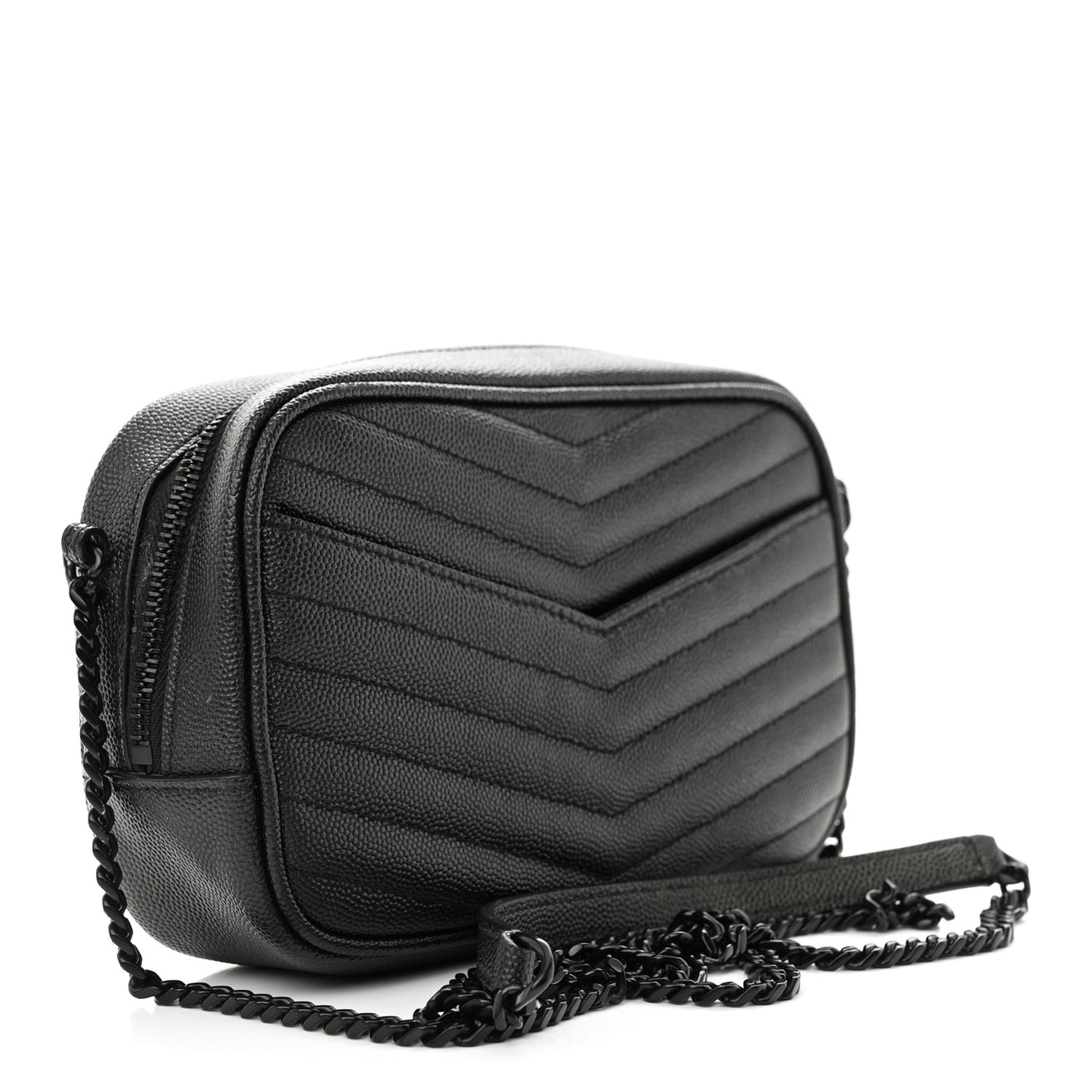Grain De Poudre Matelasse Monochrome Monogram Mini Lou Camera Bag Black