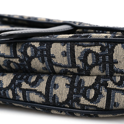 Christian Dior Oblique Mini Saddle Bag With Strap Blue 10 of 11