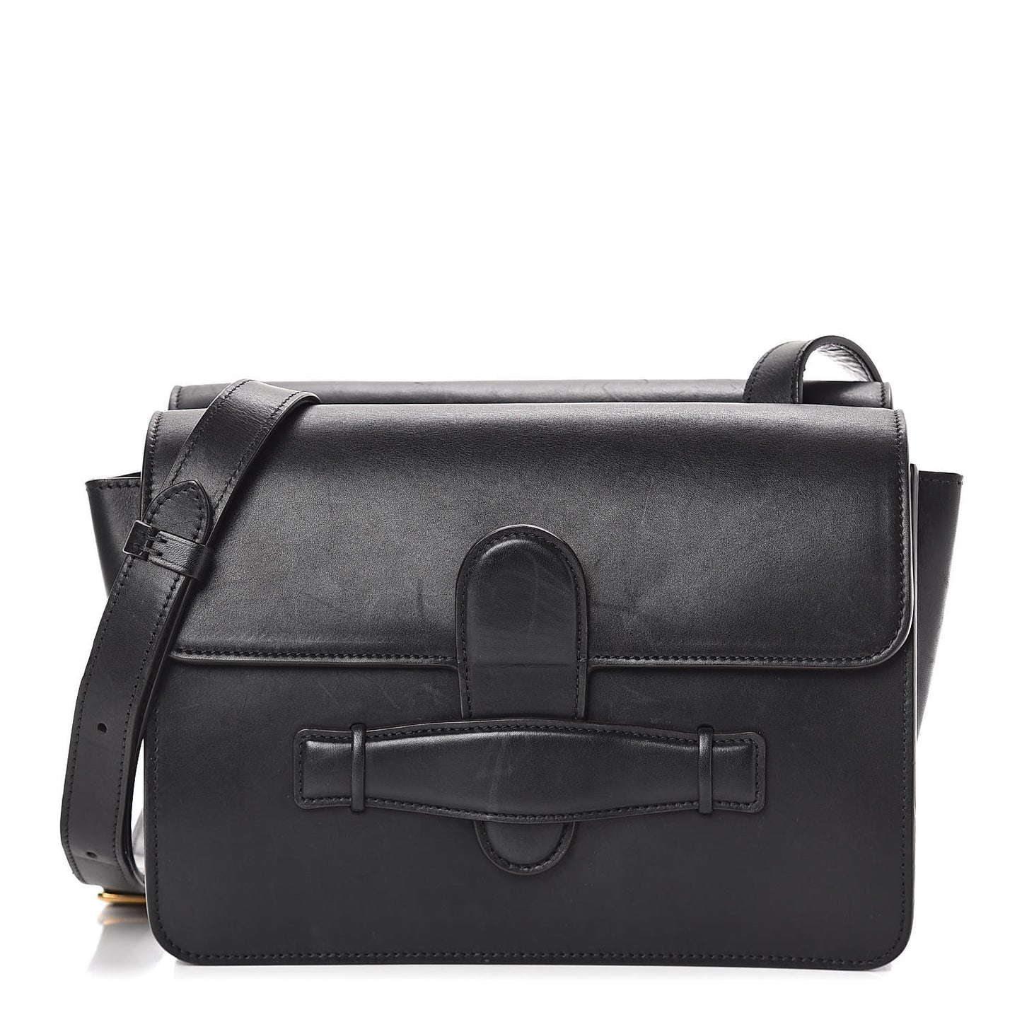 Natural Calfskin Medium Symmetrical Bag Black