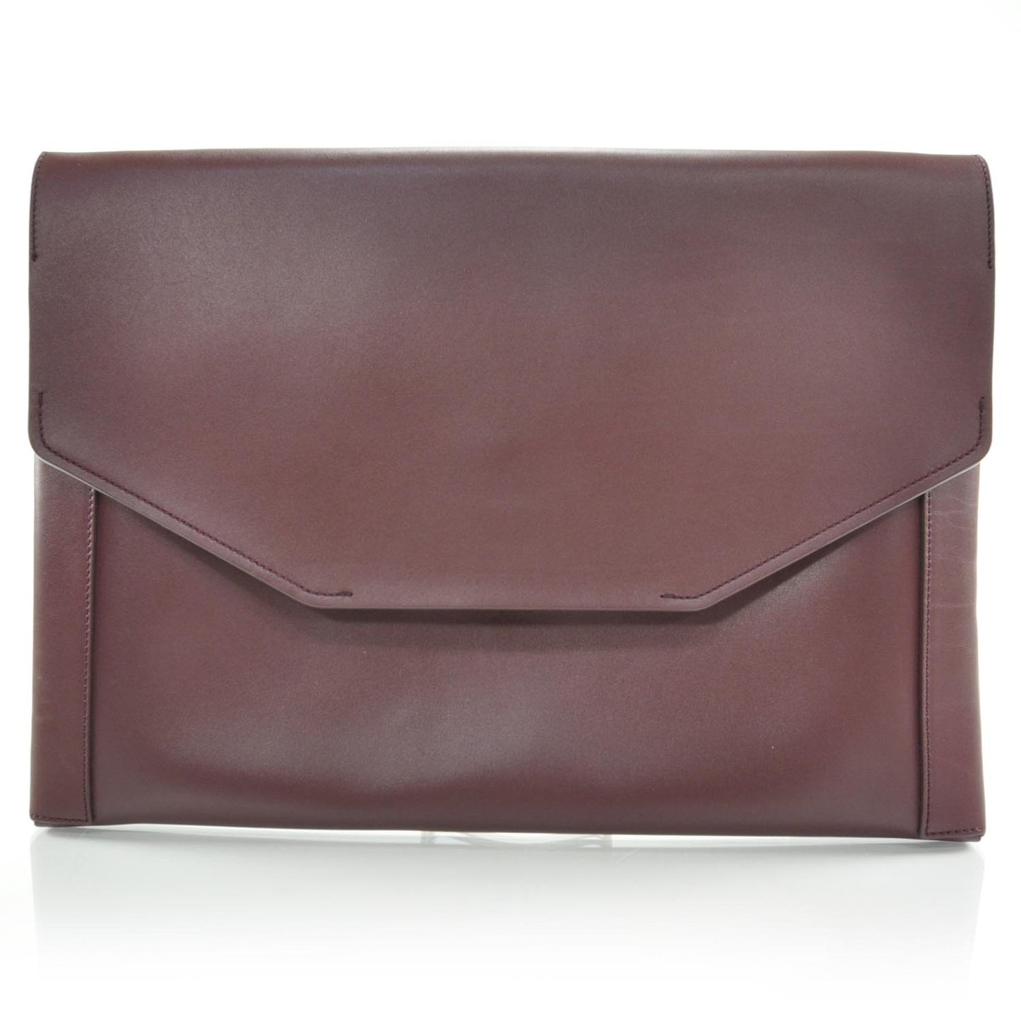 Nappa Leather Miss Sartorial Envelope Clutch Bordeaux