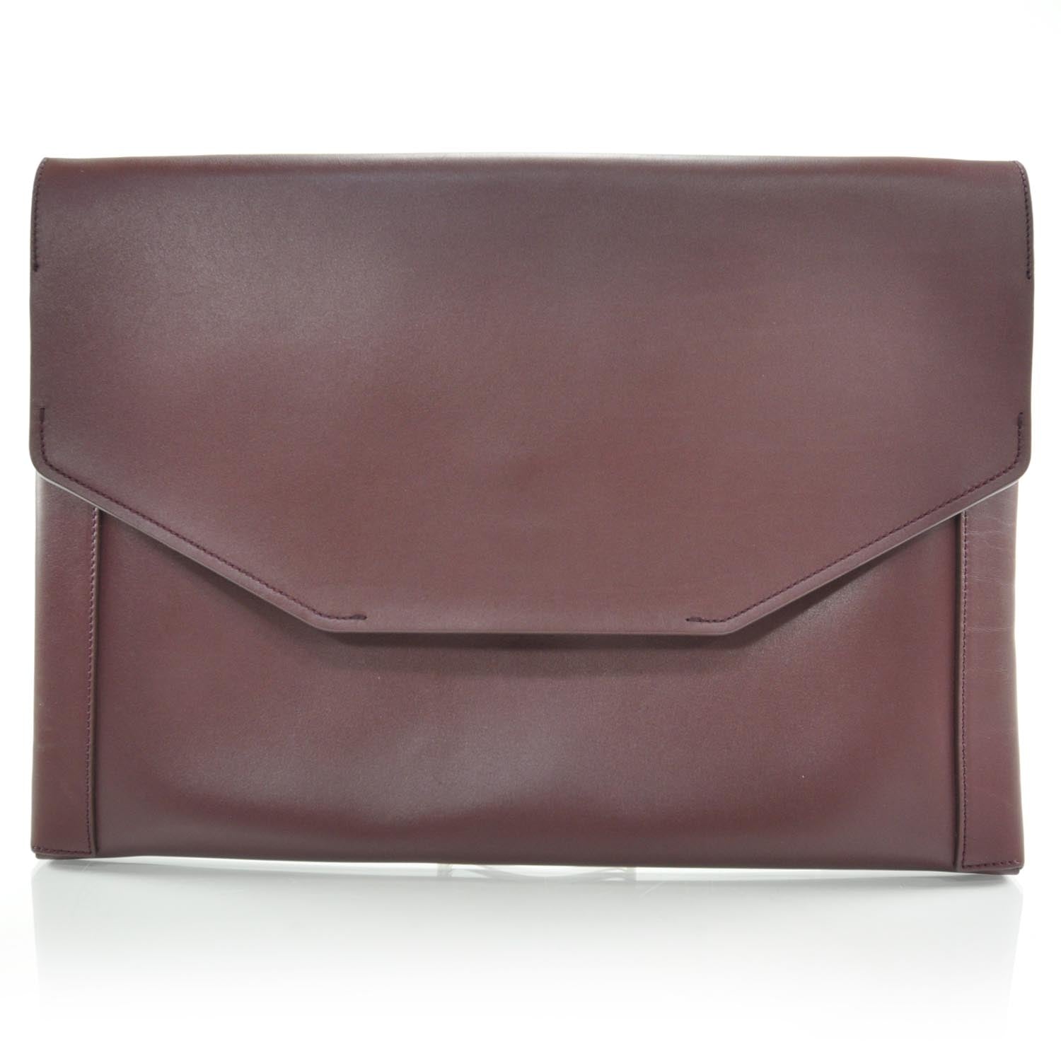 Lanvin Nappa Leather Miss Sartorial Envelope Clutch Bordeaux 1 of 9