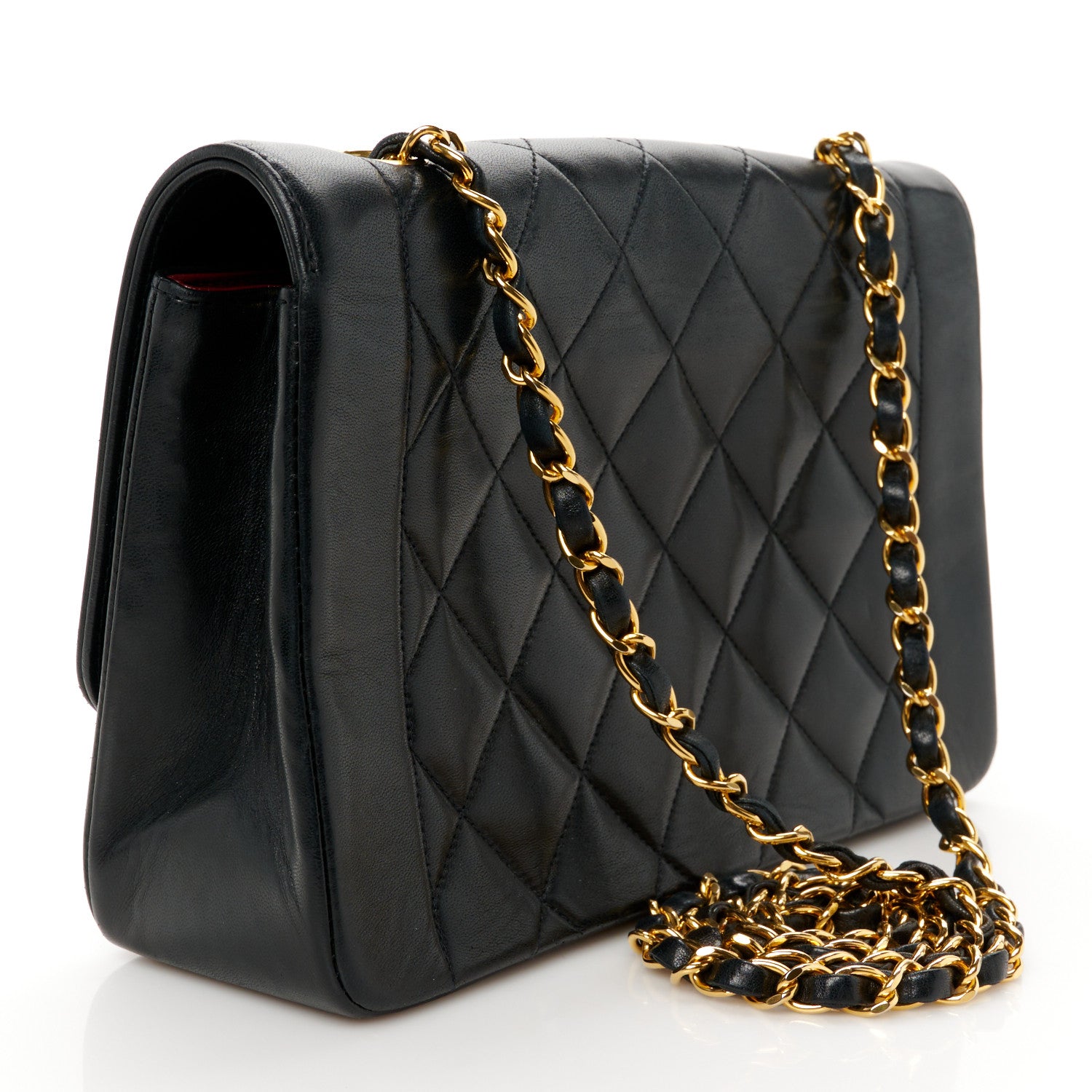 Chanel Lambskin Quilted Medium Single Flap Black 4 of 23
