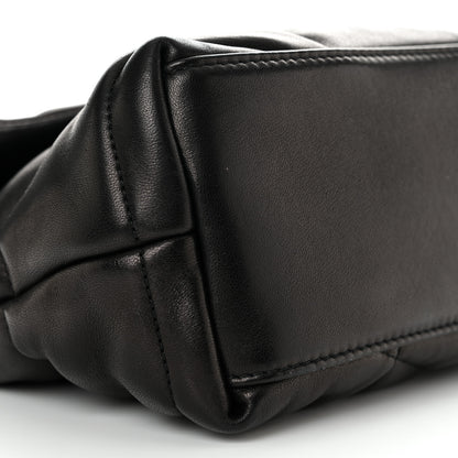 Saint Laurent Lambskin Quilted Monogram Monochrome Small Loulou Puffer Chain Satchel Black 10 of 11