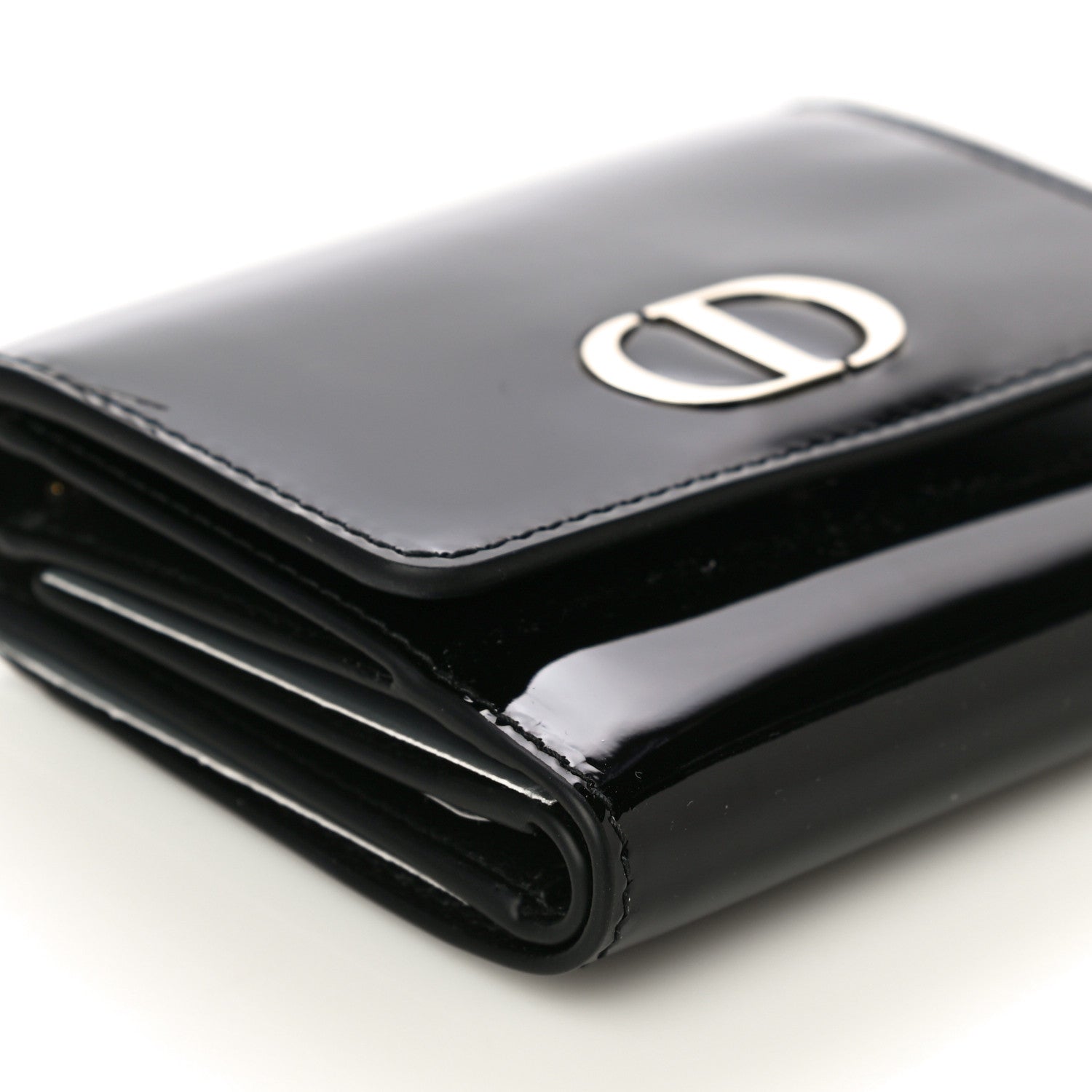 Christian Dior Patent 30 Montaigne Wallet Black 5 of 11