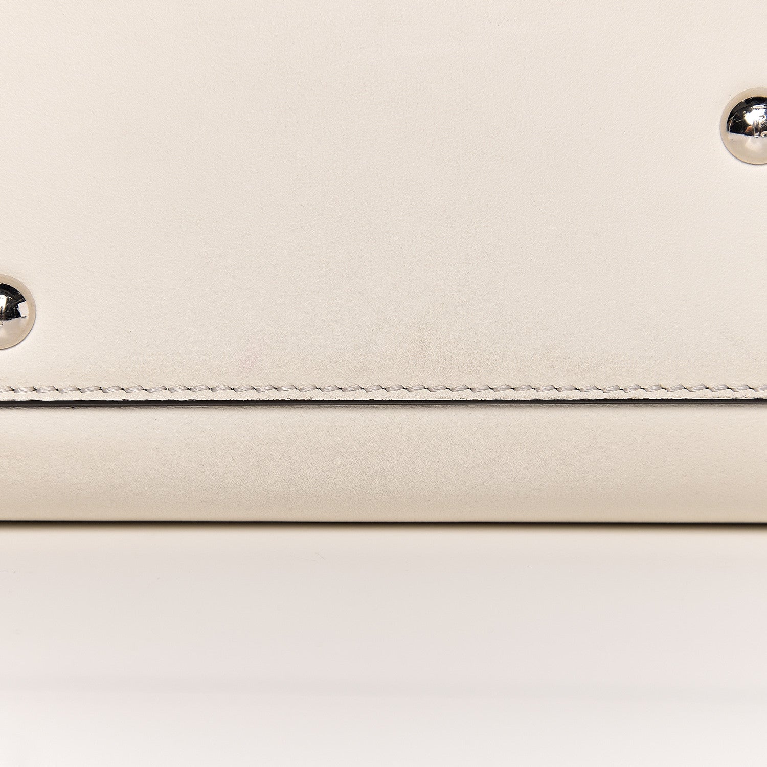 Fendi Vitello Century Opaco F is Fendi Bi-Color Small Runaway Satchel White Ice Black 8 of 12