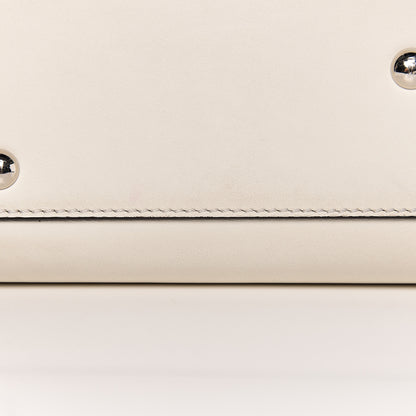 Fendi Vitello Century Opaco F is Fendi Bi-Color Small Runaway Satchel White Ice Black 8 of 12