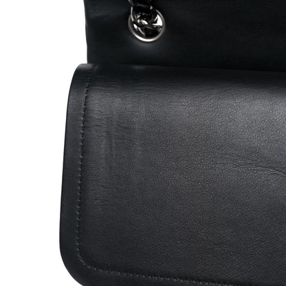 Chanel Patent Chevron Quilted Jumbo Double Flap Black 17 of 18