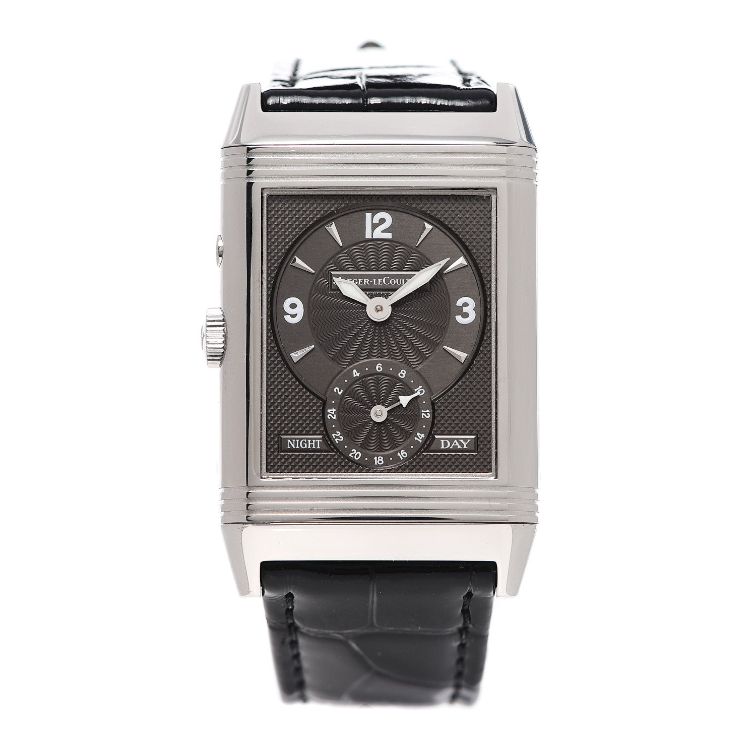 Jaeger-LeCoultre Stainless Steel Alligator 27mm Reverso Manual Winding Watch Q385820 2 of 6