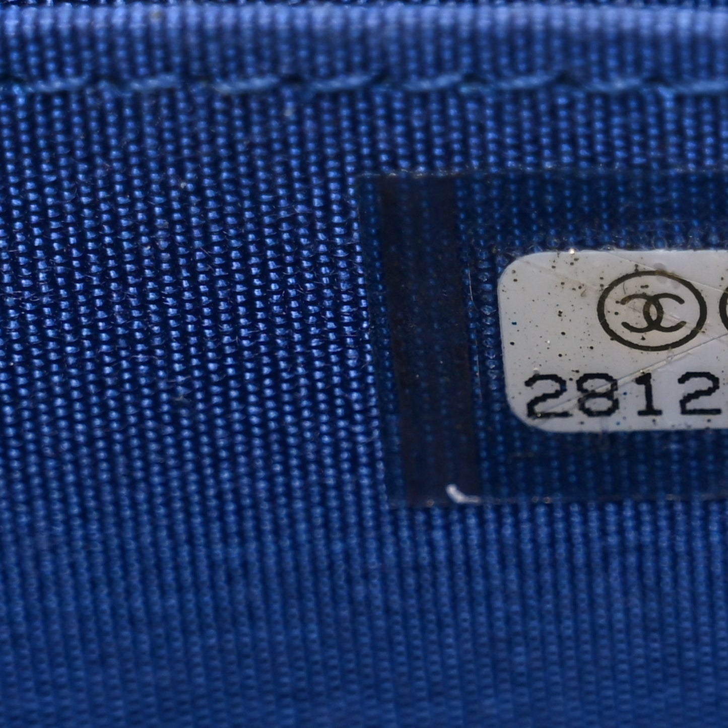 Caviar Quilted Boy Zip Around Coin Purse Wallet Blue