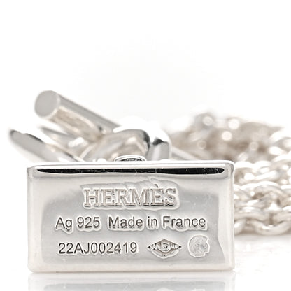 Hermes Sterling Silver Birkin Amulette Pendant Necklace 4 of 5