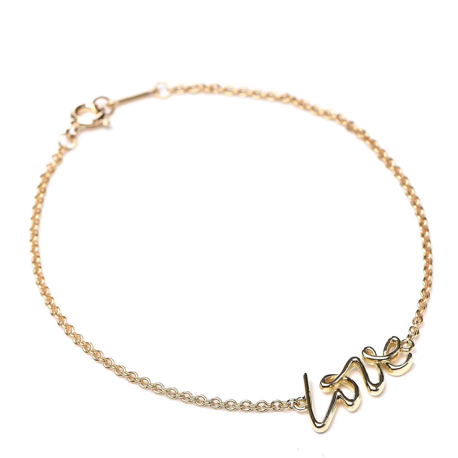Tiffany 18K Yellow Gold Paloma Picasso Graffiti Love Bracelet 1 of 6