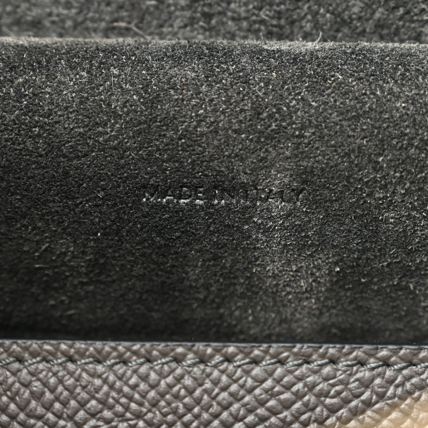 Grained Calfskin Micro Belt Bag Grey