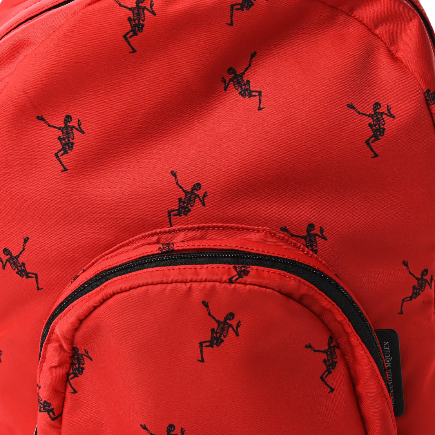 Alexander McQueen Nylon Dancing Skeleton Backpack Red 10 of 10