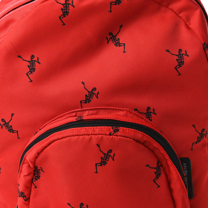Alexander McQueen Nylon Dancing Skeleton Backpack Red 10 of 10