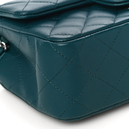 Chanel Lambskin Quilted Mini Rectangular Flap Dark Blue 9 of 11