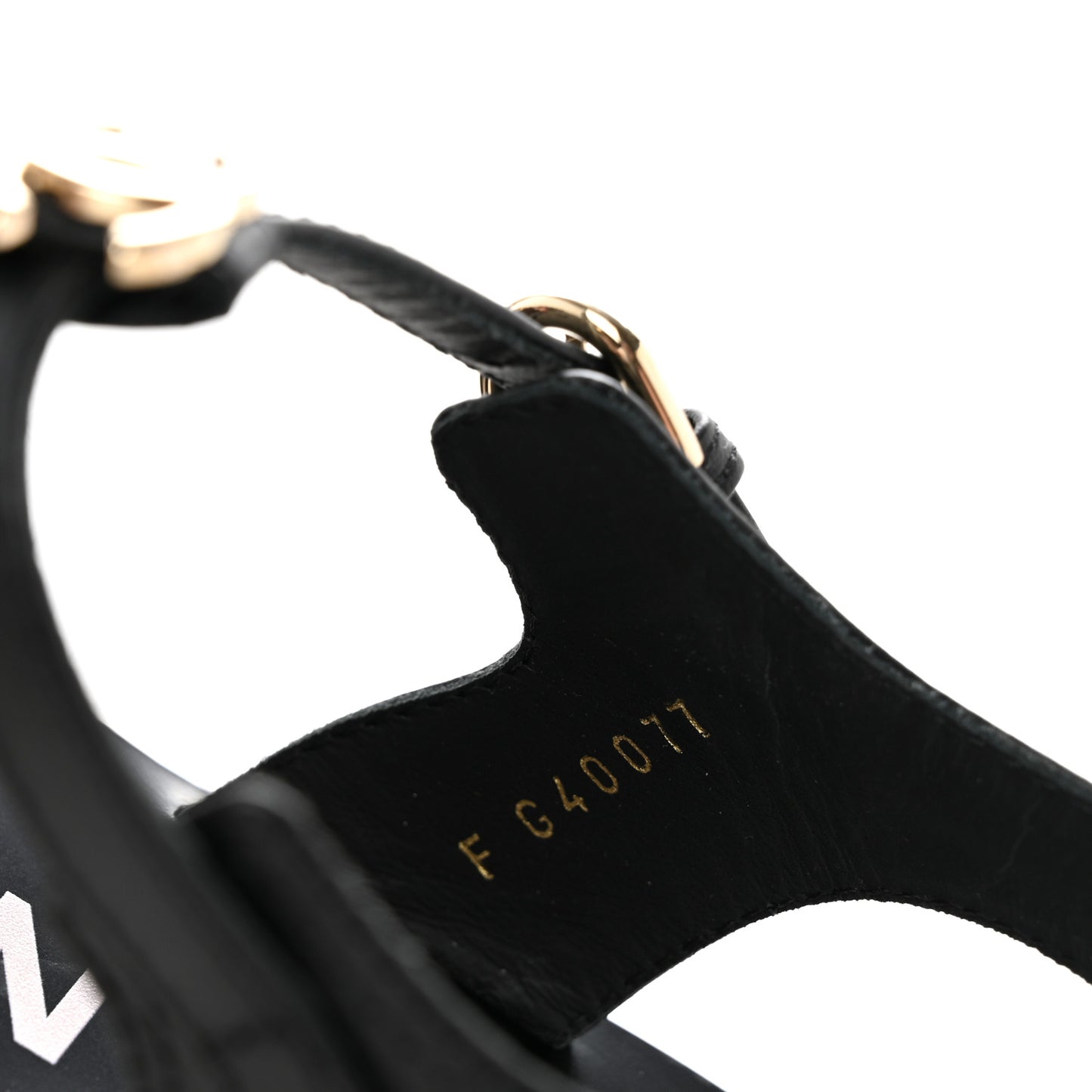 Calfskin Multi Chain CC Sandals 37 Black 37 Black