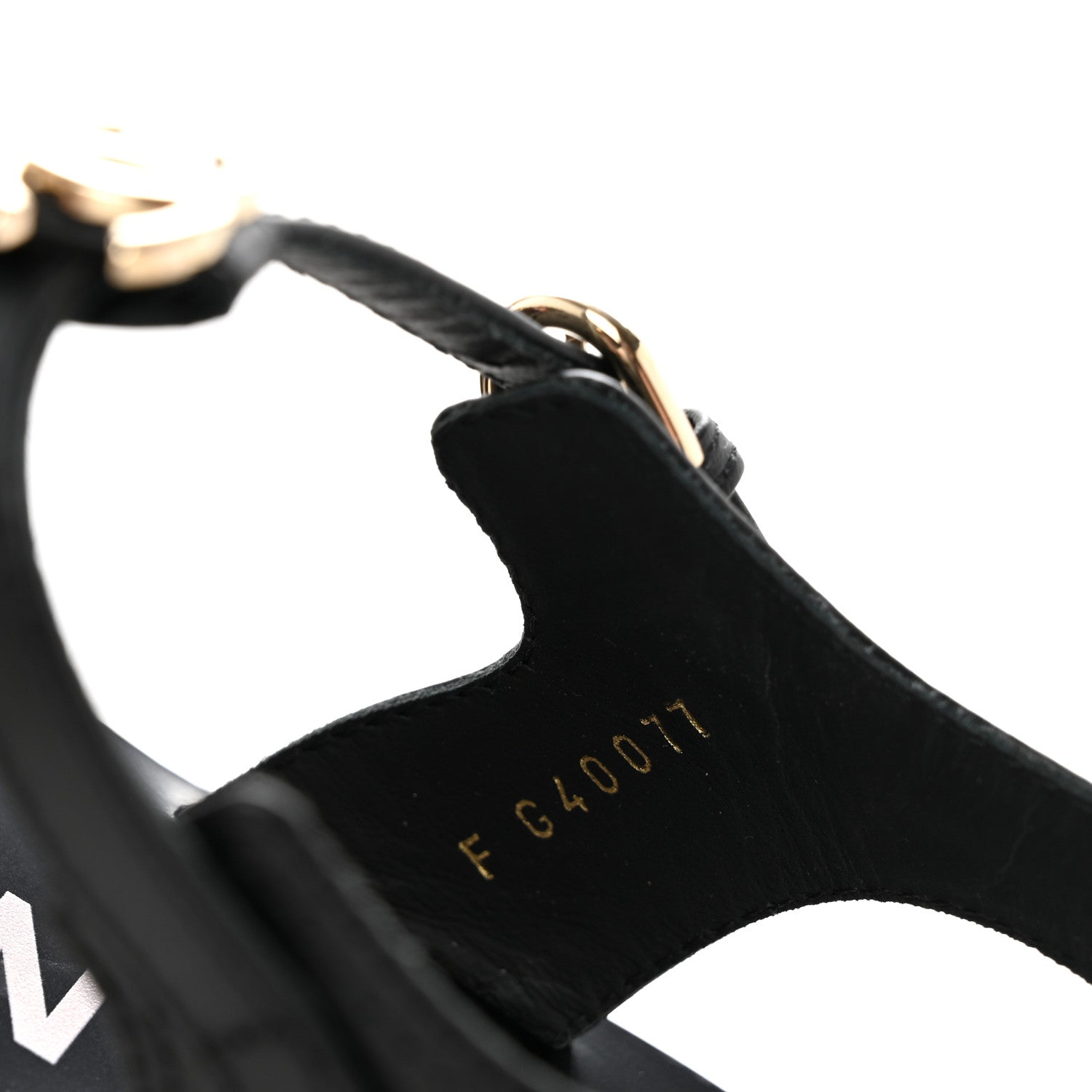 Chanel Calfskin Multi Chain CC Sandals 37 Black 37 Black 9 of 10