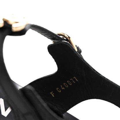 Chanel Calfskin Multi Chain CC Sandals 37 Black 37 Black 9 of 10