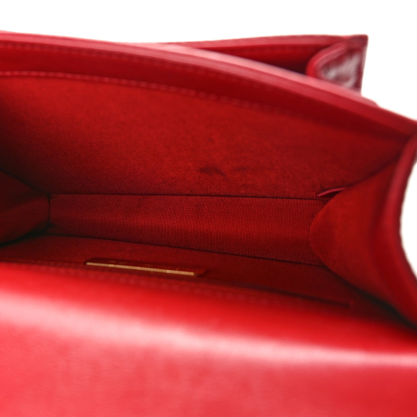 Calfskin Caviar Quilted Mini Chain Handle Flap Red