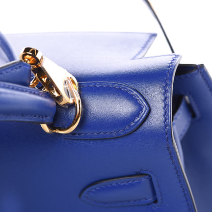 Hermes Tadelakt Kelly Sellier 28 Bleu Electrique 31 of 33