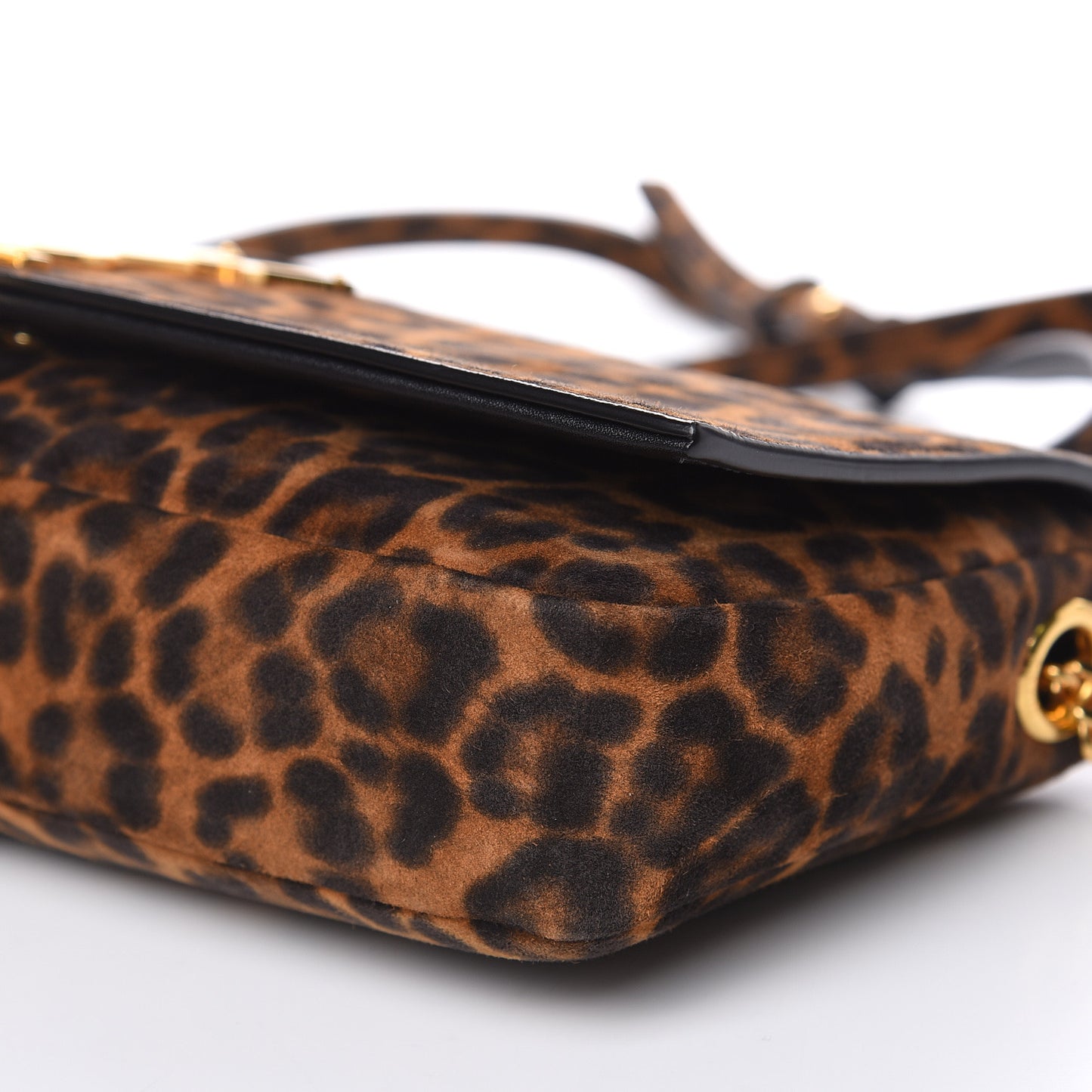 Suede Leopard Print Monogram Tassel Kate 99 Naturale