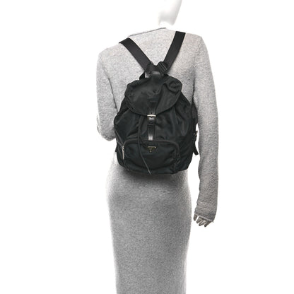 Prada Tessuto Nylon Vela Cinch Backpack Black 2 of 10