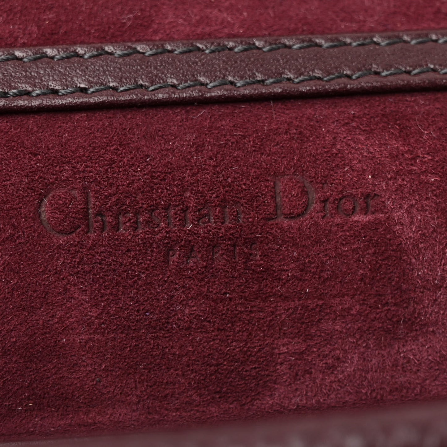 Grained Calfskin D-Bee Crossbody Burgundy