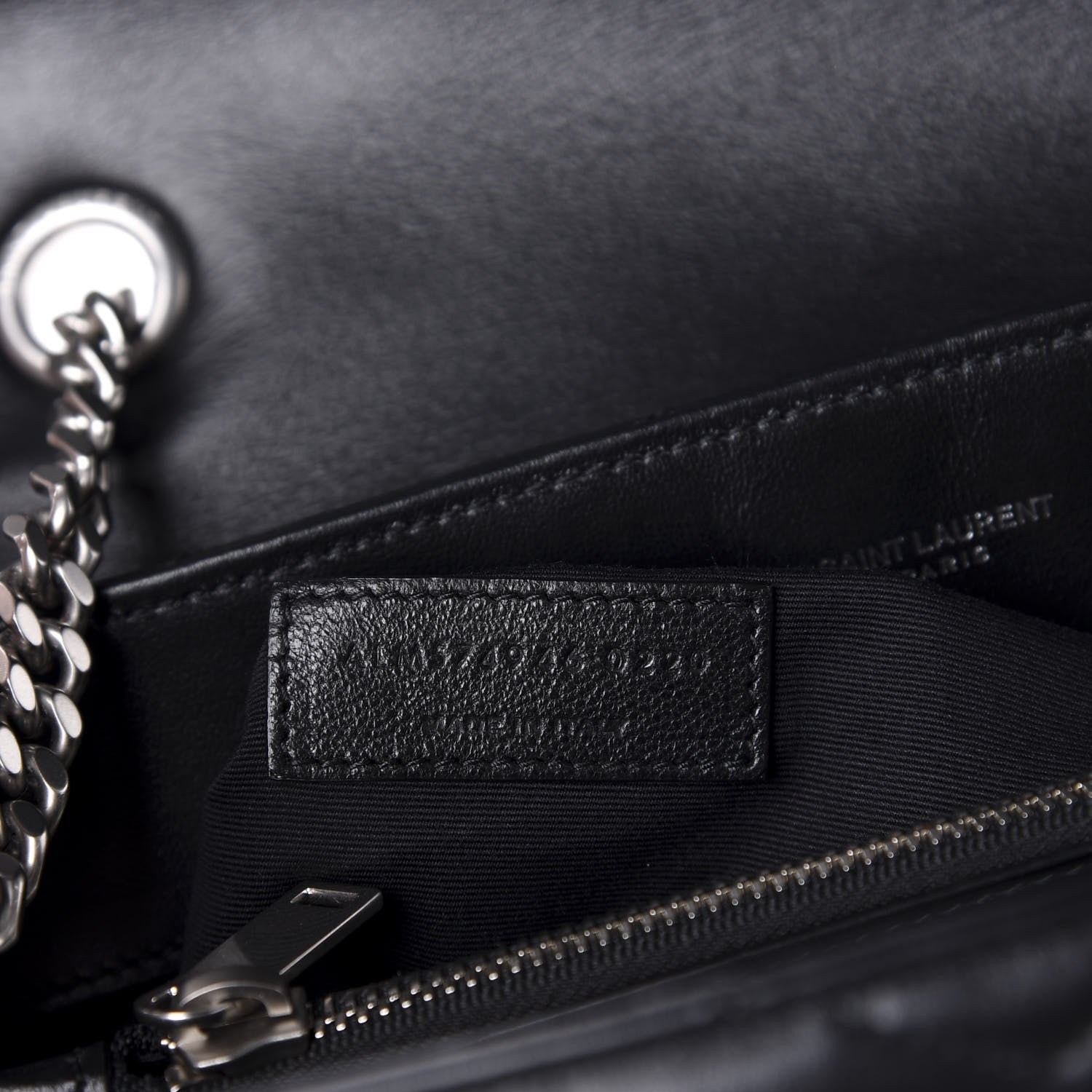 Saint Laurent Calfskin Y Quilted Monogram Medium Loulou Chain Satchel Black 10 of 11