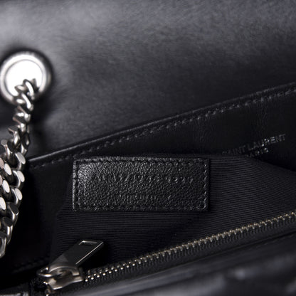 Saint Laurent Calfskin Y Quilted Monogram Medium Loulou Chain Satchel Black 10 of 11