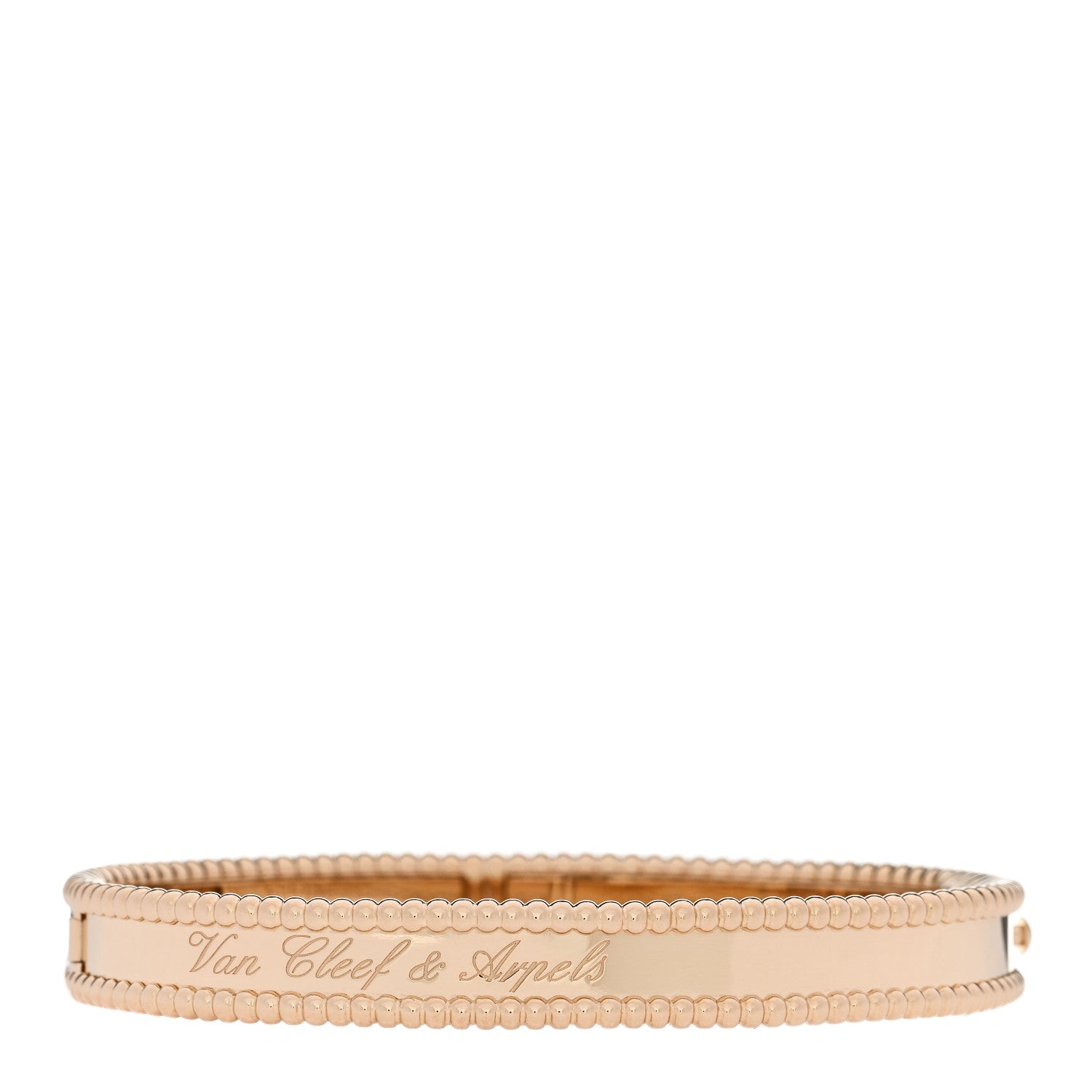 Van Cleef & Arpels 18K Yellow Gold Perlee Signature Bangle Bracelet M 1 of 5