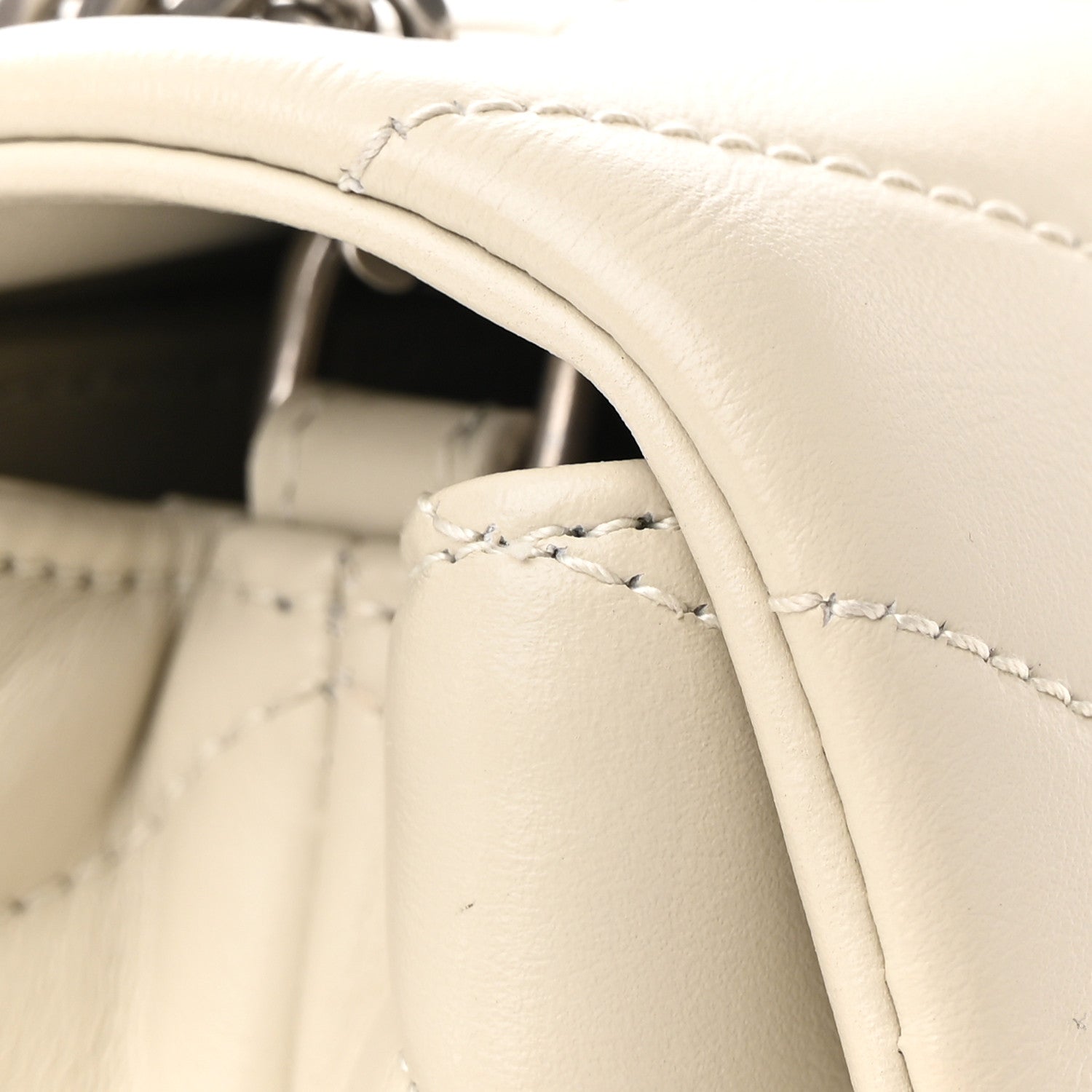 Saint Laurent Calfskin Y Quilted Monogram Small Loulou Chain Satchel Crema Soft 11 of 11