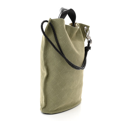 Bottega Veneta Jacquard Canvas Avenue Knot Tote Crocodile Ebano 3 of 9