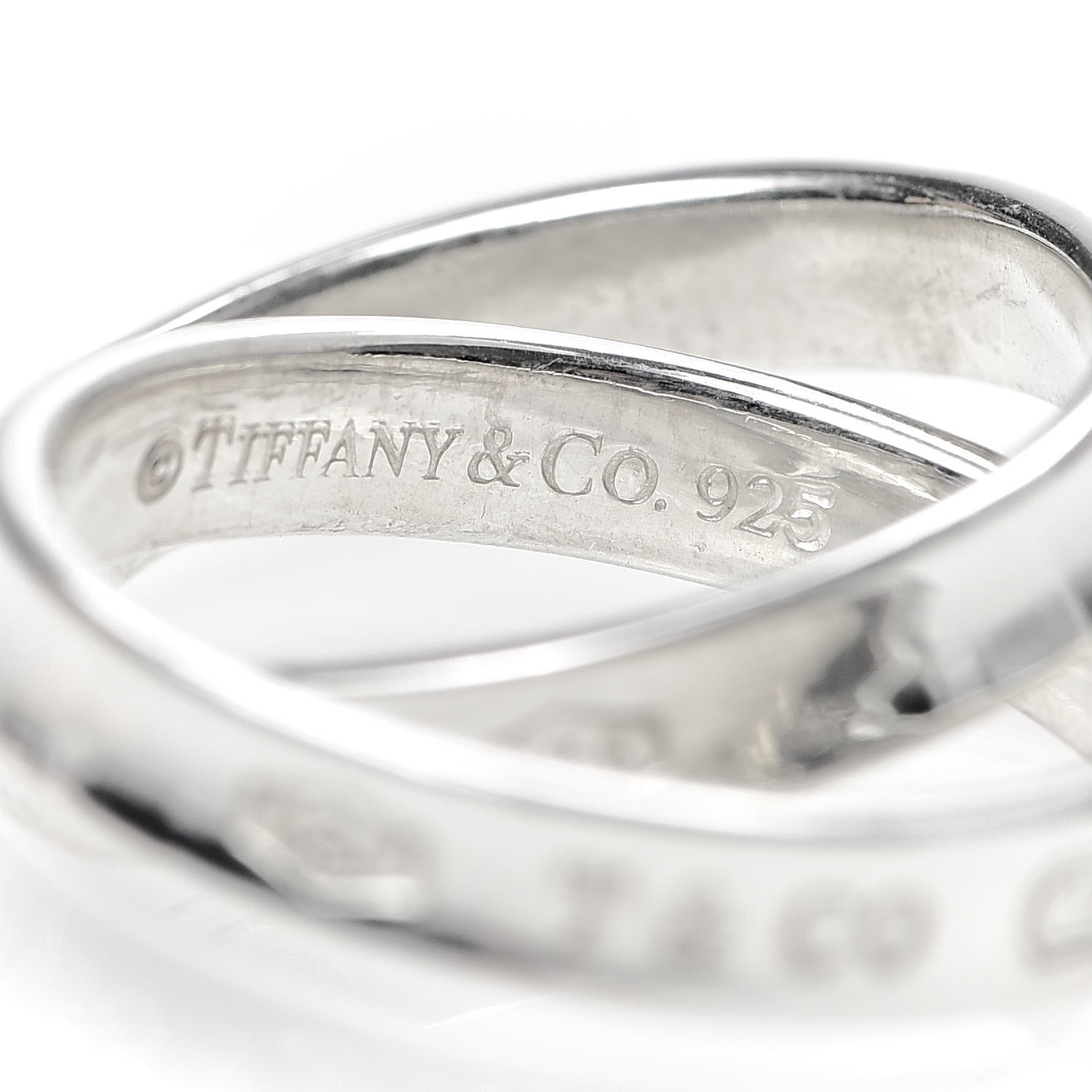Tiffany Sterling Silver 1837 Interlocking Ring 51 5.75 4 of 4
