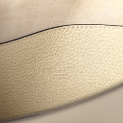 Valentino Garavani Pebbled Calfskin Medium Rockstud Flip Lock Crossbody Bag Light Ivory 6 of 10